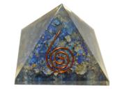Orgonite Pyramide de 6 cm Pierre de Lapis Lazuli et Spirale de Cuivre