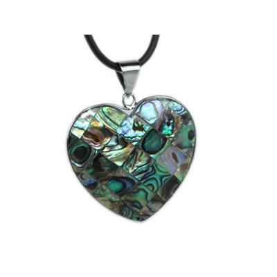 Abalone Pendentif Coeur Cerclé