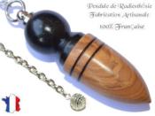 Pendule Celte Plomb Cration en Bois d'Olivier et bois d'bne Pice unique NCELEBOLIPL-5