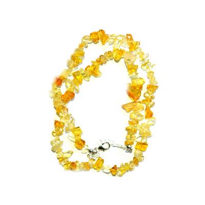 Citrine Collier en Pierre Baroque