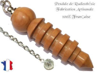Pendule Egyptien Isis Plombé en Bois d'Olivier Pièce Unique N°ISOLPL-5