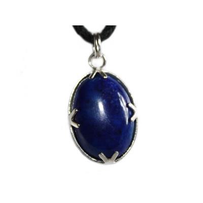 Lapis Lazuli Pendentif Cabochon Pierre Ovale 18X13 mm et argent 925