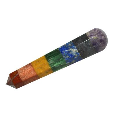 Bâton de Massage Facetté 7 Chakras 9 cm