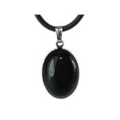 Obsidienne Oeil Céleste Pendentif Cabochon Ovale 18X13 mm
