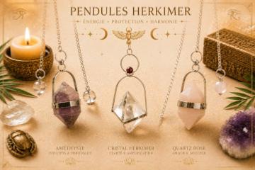 Pendules Herkimer en Pierres