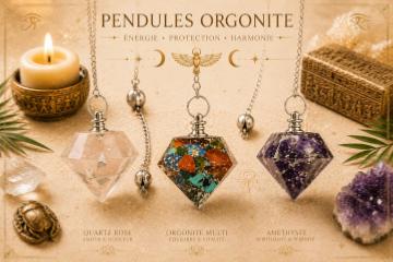 Pendules Orgonite Forme Diamant
