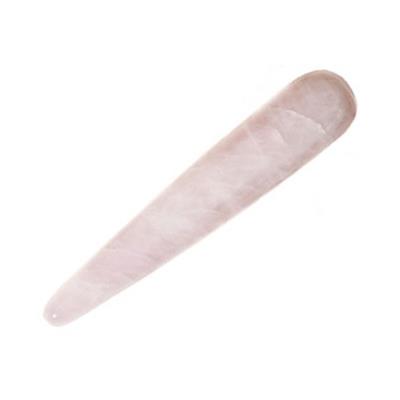 Bâton de massage Lisse en Quartz Rose