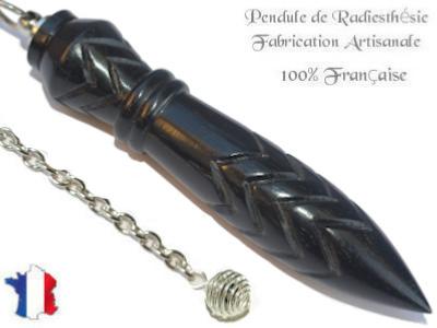 Pendule de Thot Plombé en Bois d'Ebène du Gabon Pièce Unique N°THOEBPLPT- 211