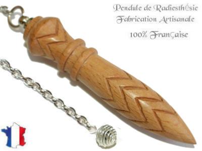 Pendule de Thot Plombé en Bois de Hêtre Pièce Unique N°THOHETPL-39