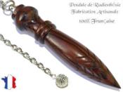 Pendule de Thot Plomb en Bois de Violette Pice Unique NTHOVIOPL-79