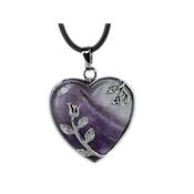 Pendentif Coeur en Améthyste (3 cm) Romantic