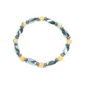 Bracelet Hématite et Pierres Boules d'Agate Crazy Lace (6 mm)