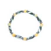 Bracelet Hématite et Pierres Boules d'Agate Crazy Lace (6 mm)