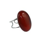 Bague en Cornaline Cabochon Ovale 25x18 mm