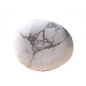 Howlite Blanche Galet Pierre Plate (3 à 4 cm)