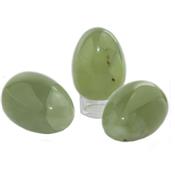 Jade de Chine Oeuf en Pierre 5 cm avec Socle
