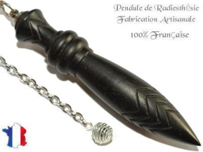 Pendule Egyptien Thot Plombé en Bois d'Ebène du Gabon Pièce Unique N°THOEBPL-75