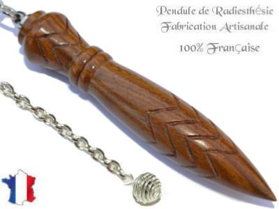 Pendule Egyptien Thot Plombé en Bois de Palo Santo Gravé Pièce Unique N°THOPALPL-56