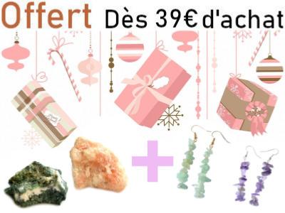 Une Pierre Brute + Boucles d'Oreilles Offert Dès 39 Euros d'achat Modèle Selon Disponibilité
