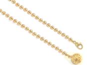 Chaîne à Billes Pour Pendule en Acier inoxydable Dorée et Perle de 10mm