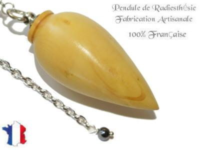 Pendule Goutte en Bois de Buis Pièce Unique N°GOUBUI-1