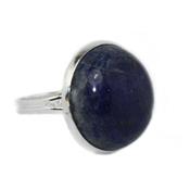 Bague Cabochon Pierre Ronde en Lapis Lazuli 18 mm