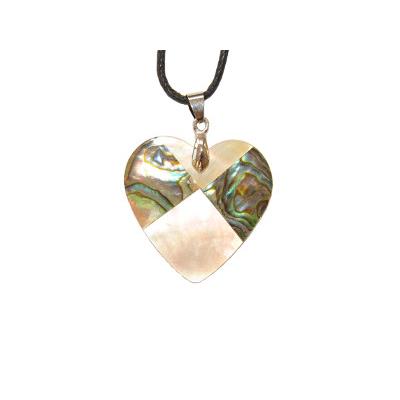 Abalone Nacre Pendentif Coeur