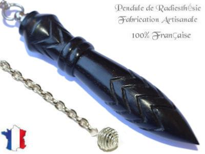 Pendule de Thot Plombé en Bois d'Ebène du Gabon Pièce Unique N°THOEBPLPT- 205