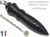 Pendule de Thot Plomb� en Bois d'Eb�ne du Gabon Pi�ce Unique N�THOEBPLPTT- 225