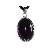 Améthyste Pendentif Cabochon Pierre Ovale 18x13 mm et argent 925