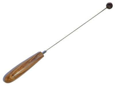 Pendule Bio Sensor en Bois d'Olivier avec Témoin Boule en Pierre d'Améthyste Modèle unique N°BAGOLITEM-2