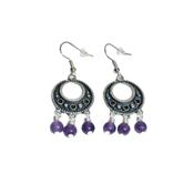 Boucles d'Oreilles Pierres Boules d'Amethyste 6 mm Collection Emma