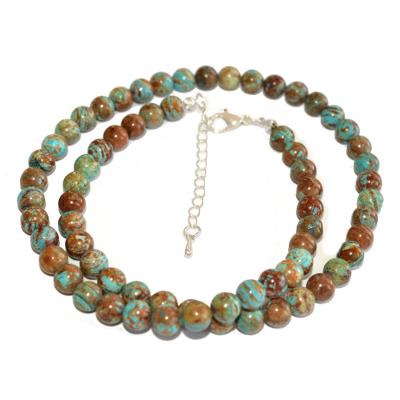 Collier en Pierre Boule de Chrysocolle 8 mm