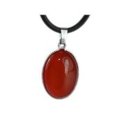 Cornaline Pendentif Cabochon Ovale 18X13 mm