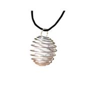 Howlite Blanche Pendentif Cage Pierre Roulée