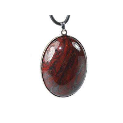 Jaspe Breschia Pendentif Cabochon Ovale 40X30mm