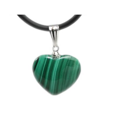 Pendentif Coeur en Malachite 1,8 cm