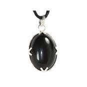 Obsidienne Oeil Cleste Pendentif Cabochon Pierre Ovale 18X13 mm et argent 925