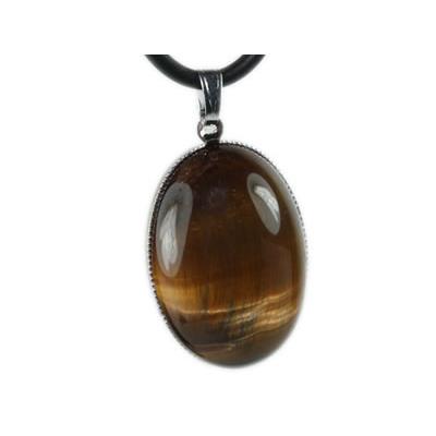 Oeil de Tigre Pendentif Cabochon Ovale 25x18 mm