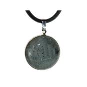 Pendentif Cabochon Pierre Ronde 18 mm en Labradorite