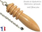 Pendule Divinatoire Djed en Bois de Hêtre Pièce Unique N°DJHT-9