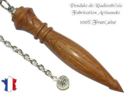 Pendule Atlante Plombé en Bois de Palo Santo Pièce Unique N°ATLAEBPLTH-22