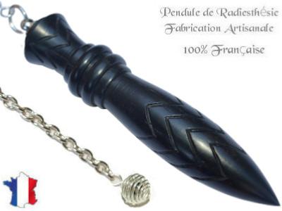 Pendule de Thot Plombé en Bois d'Ebène du Gabon Pièce Unique N°THOEBPL-93