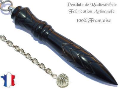 Pendule Egyptien Thot Plombé en Bois d'Ebène du Gabon Pièce Unique N°THOEBPL-89