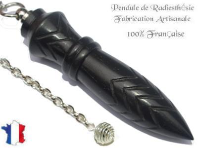 Pendule de Thot Plombé en Bois d'Ebène du Gabon Pièce Unique N°THOEBPLPTT- 225