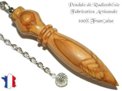 Pendule Egyptien Thot Plombé en Bois d'Olivier Gravé Modèle Unique N°THOOLPL-88