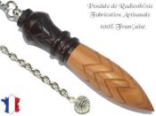 Pendule de Thot Plombé en Bois d'Olivier et Bois de Violette Pièce Unique N°THOOLVIOPL-11