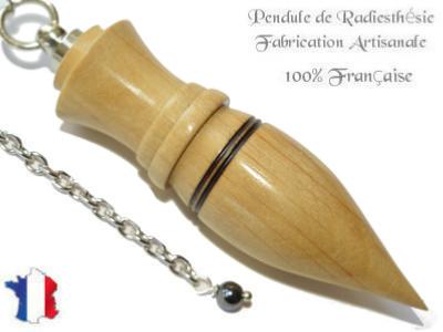 Pendule Amon Création en Bois de Charme Pièce Unique N°AMCHAR-21