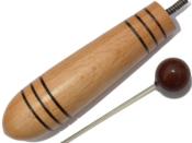 Pendule Bio Sensor en Bois de Hêtre Boule en Pierre de jaspe Rouge Modèle unique N°BAGHET-3