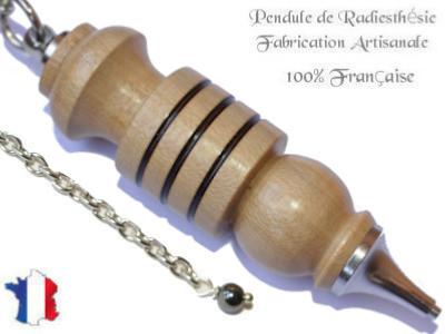 Pendule Divinatoire Style Djed en Bois de Houx Pièce Unique N°DJHO-7